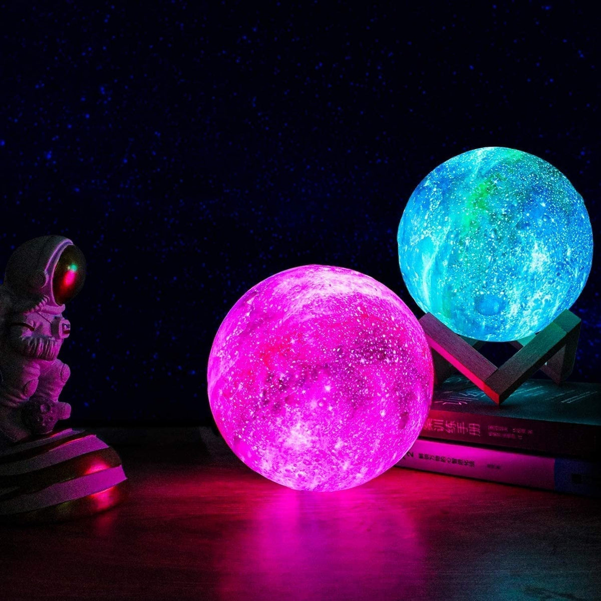 Galaxy-Tischlampe mit 16 Farben und wiederaufladbarem Akku