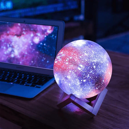 Galaxy-Tischlampe mit 16 Farben und wiederaufladbarem Akku