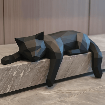 GeoCat abstrakt kattefigur med moderne og elegant design til stilfuld boligindretning