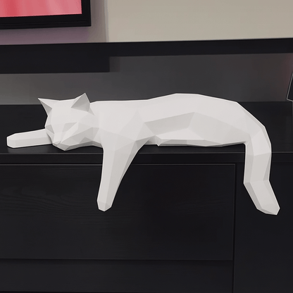 GeoCat abstrakt kattefigur med moderne og elegant design til stilfuld boligindretning