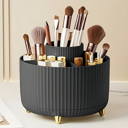 GlamSpin 360 roterende makeup- og skrivebordsorganisator med 5 rum