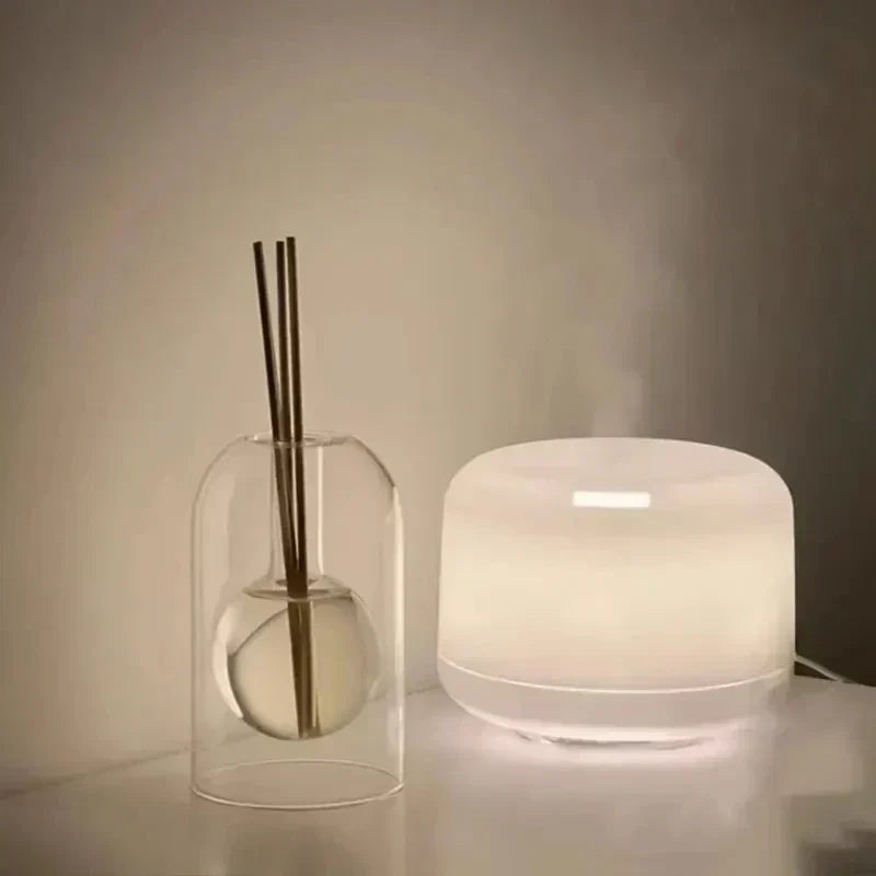 Glas-Raumduft-Diffuser mit Holzakzenten und 8 Duftstäbchen