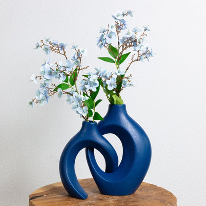 Gleora verstrengelde keramische bloemenvaas elegante decoratieve centerpiece