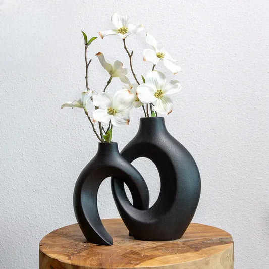 Gleora sammenflettet keramisk blomsterkrukke elegant dekorativ midterdekoration
