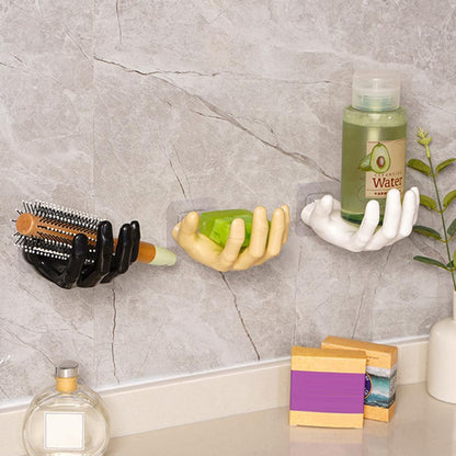 Glanzende wandhaak van polyresine met effen patroon