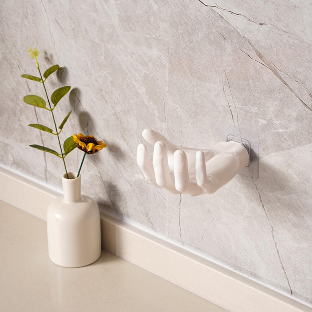 Glanzende wandhaak van polyresine met effen patroon