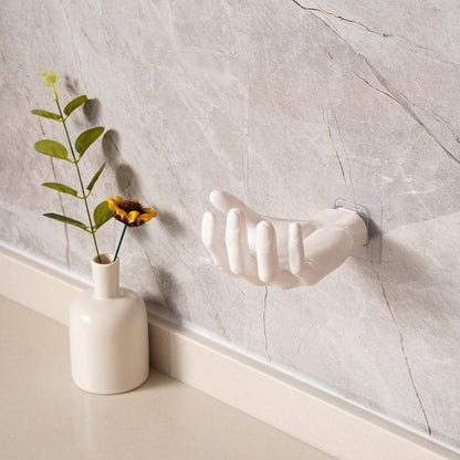 Glanzende wandhaak van polyresine met effen patroon
