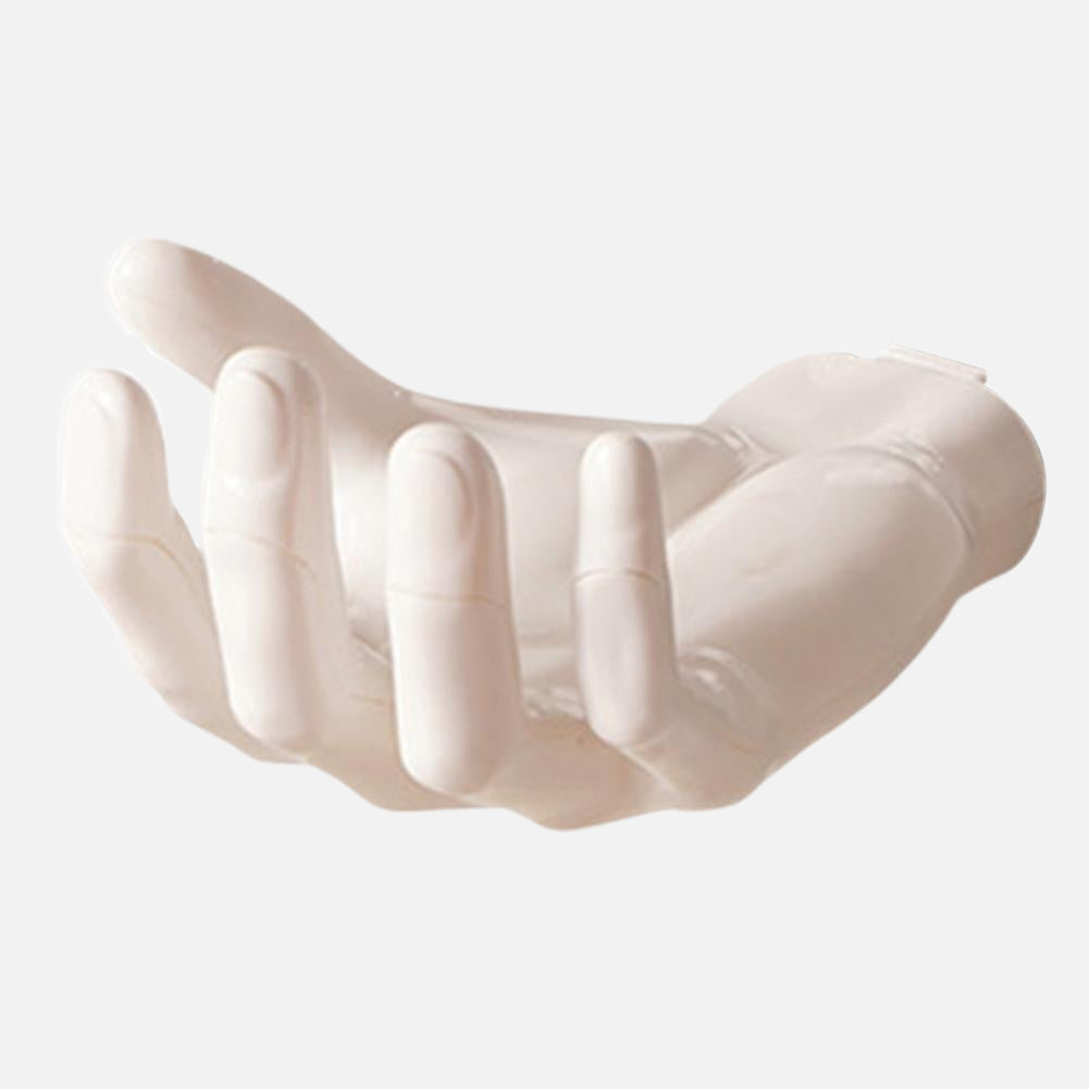 Glanzende wandhaak van polyresine met effen patroon