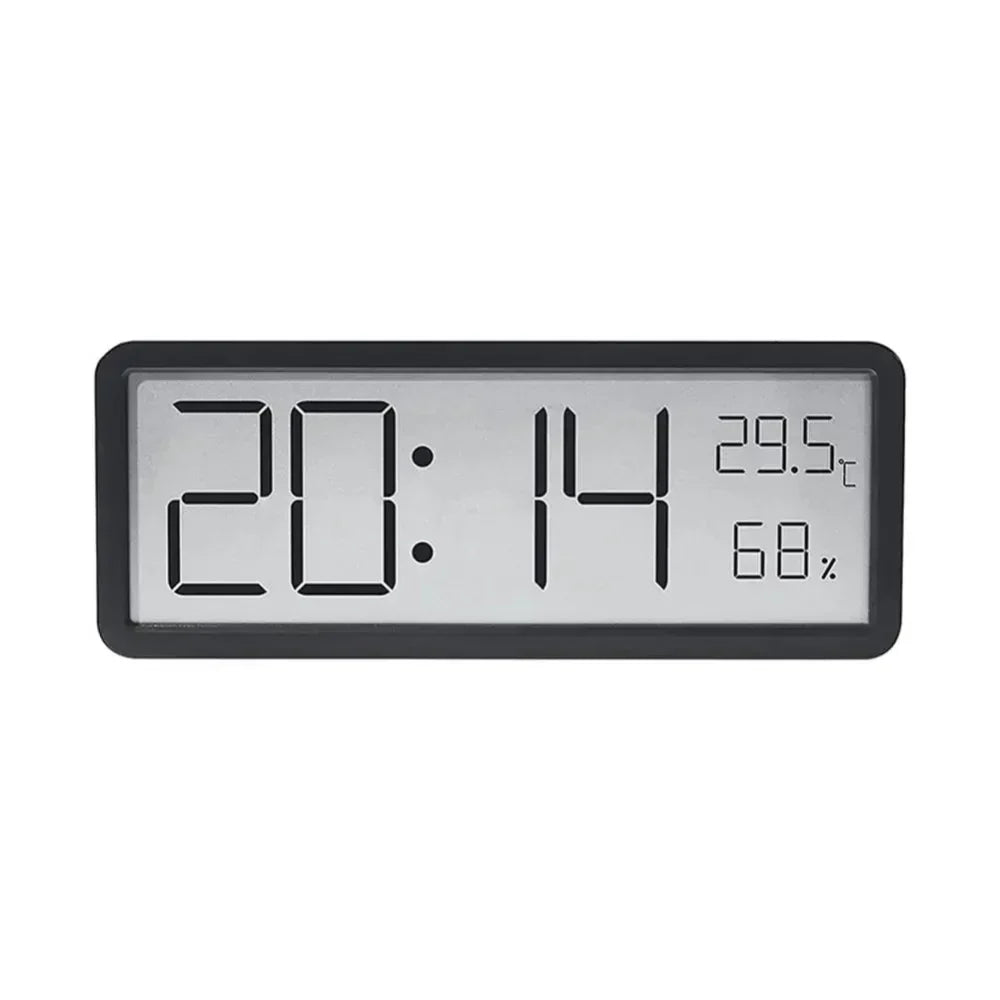 GlowTime digital LED vægur med temperatur- og fugtighedsdisplay