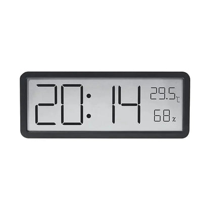 GlowTime digital LED vægur med temperatur- og fugtighedsdisplay