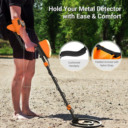 Gouden metaaldetector handheld all-metal pinpoint detector voor volwassenen en kinderen