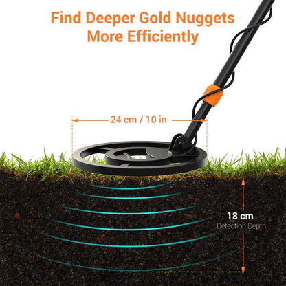 Gouden metaaldetector handheld all-metal pinpoint detector voor volwassenen en kinderen