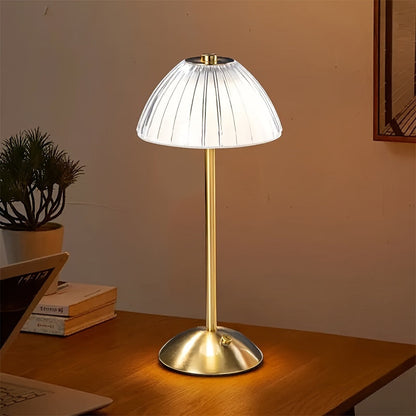Golden Touch-bordlampe, USB-genopladelig, LED, krystalskærm