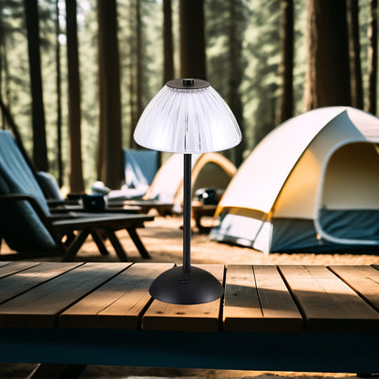 Golden Touch-bordlampe, USB-genopladelig, LED, krystalskærm