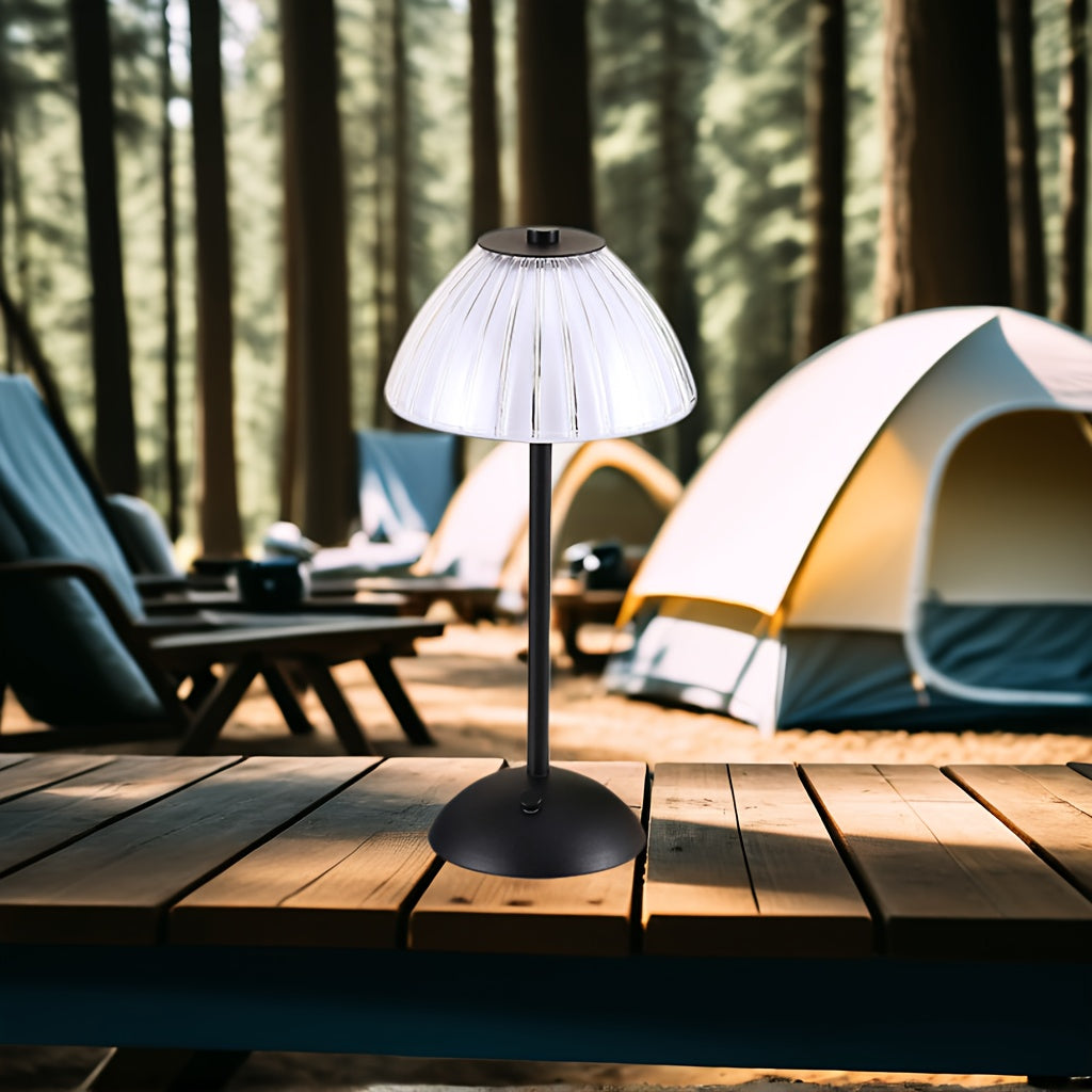 Golden Touch-bordlampe, USB-genopladelig, LED, krystalskærm