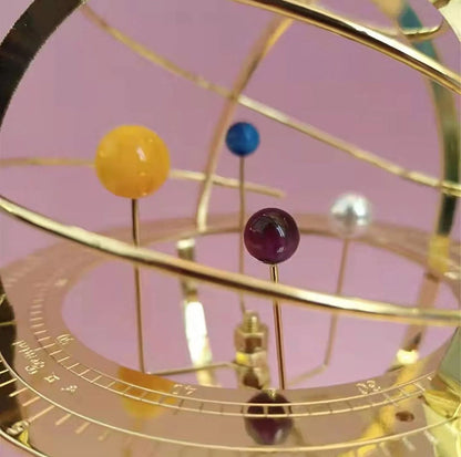 Grand Orrery solsystemmodel – håndlavet messing planetudstilling
