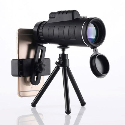 HD Monocular Telescope with Smartphone Holder and Tripod for Outdoor Viewing