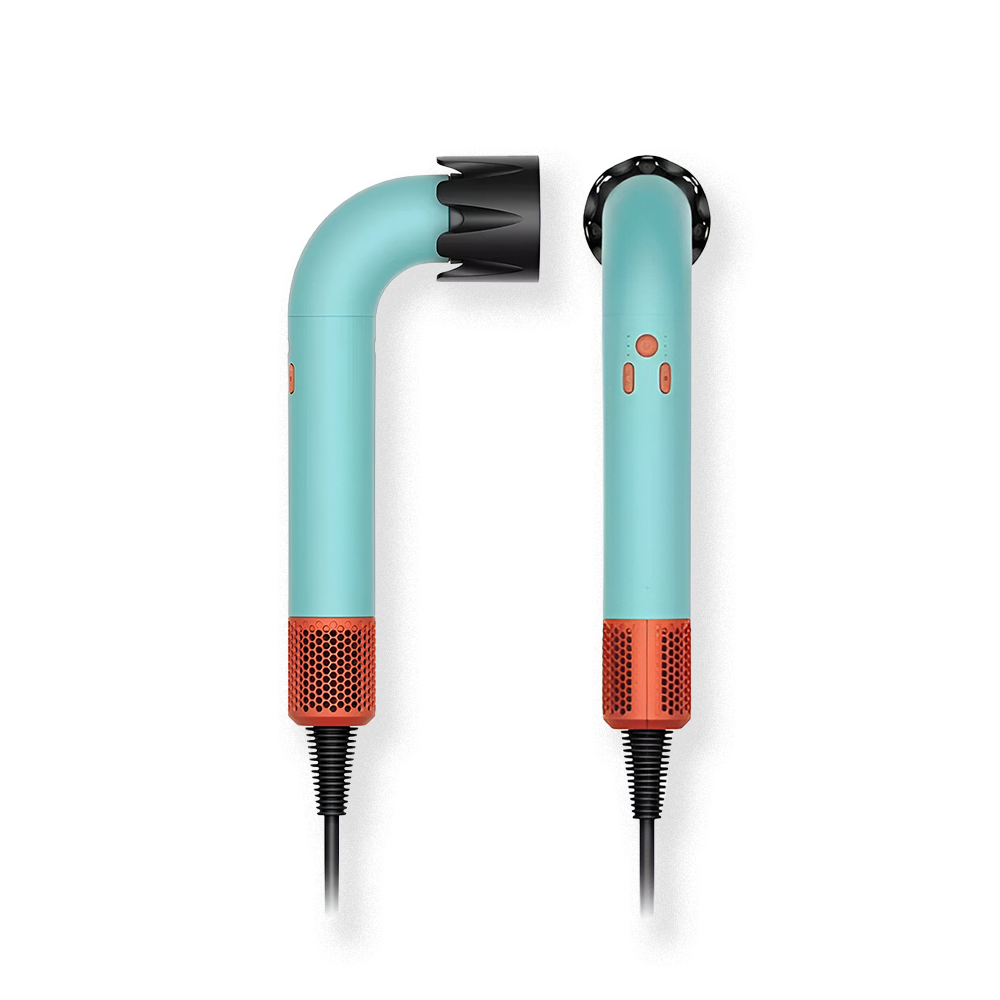 HairSonic Slim Lightweight Hair Dryer with Precision Attachments for Fast Smooth Styling