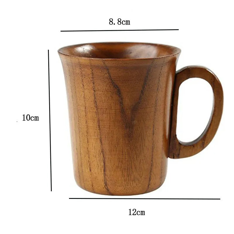 Handmade Hardwood Mugs with Natural Wood Grain
