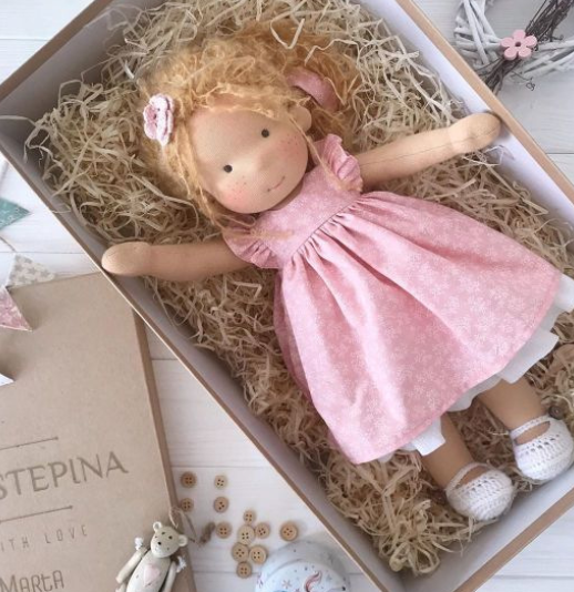 Handmade Waldorf Doll Soft Natural Toy for Imaginative Play