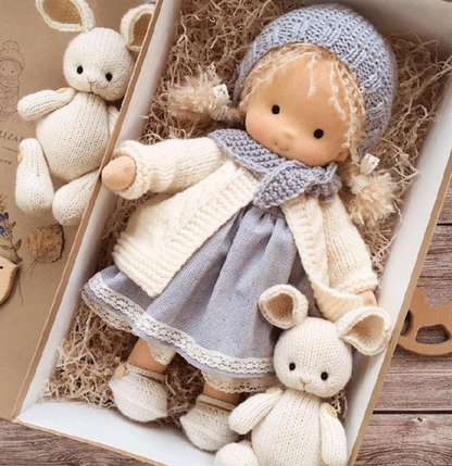 Handmade Waldorf Doll Soft Natural Toy for Imaginative Play