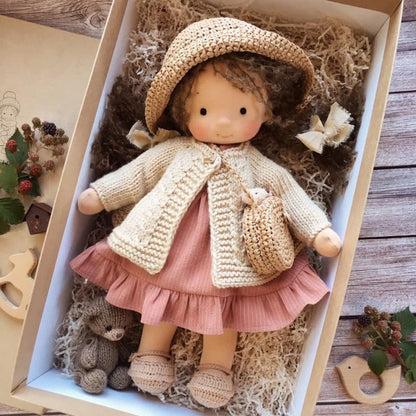 Handmade Waldorf Doll Soft Natural Toy for Imaginative Play