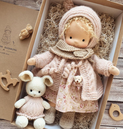 Handmade Waldorf Doll Soft Natural Toy for Imaginative Play