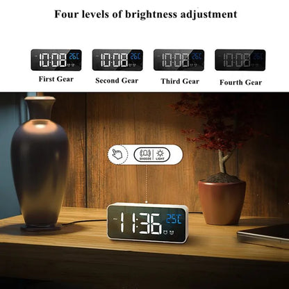 Harmonix smart LED vækkeur med musik og temperaturvisning