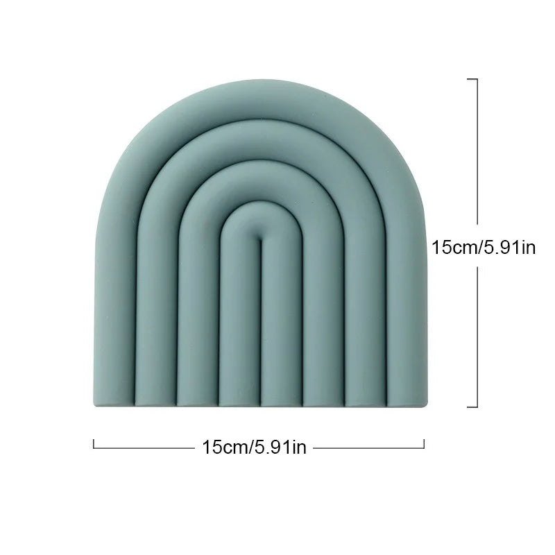 Hitzebeständiges Silikon-Untersetzer-Set mit rutschfestem organischem Design