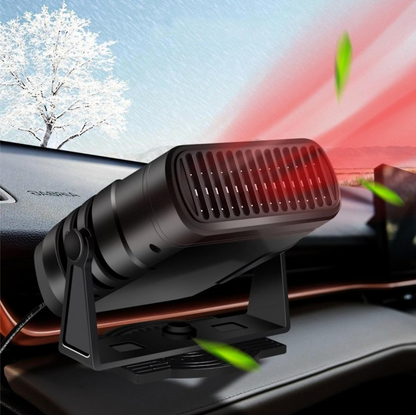 HeatPro 12V Auto Verwarming en Ontdooier Draagbare Ontwasemer met 360 Graden Rotatie