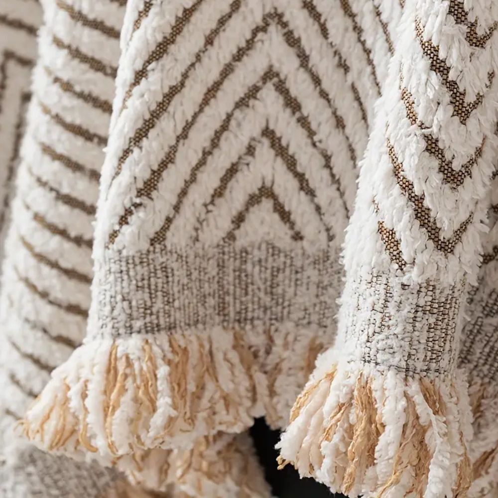 Sofabeskytter i sildebensmønster af mikrofiber, skridsikkert sofabetræk og møbelplaide