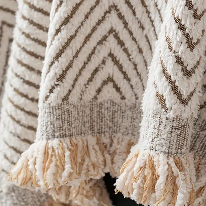 Sofabeskytter i sildebensmønster af mikrofiber, skridsikkert sofabetræk og møbelplaide