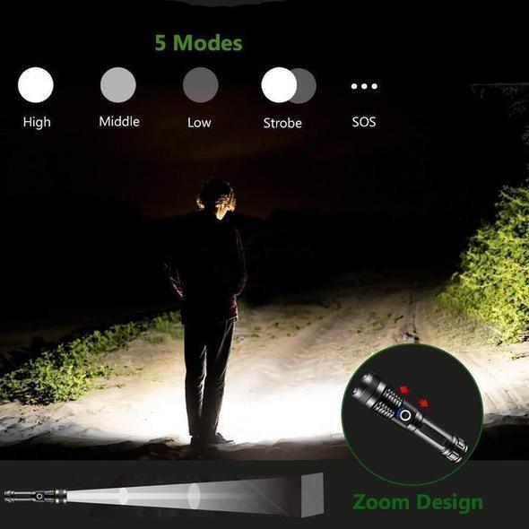 Wysokowydajna ładowalna latarka LED z wodoodpornym designem