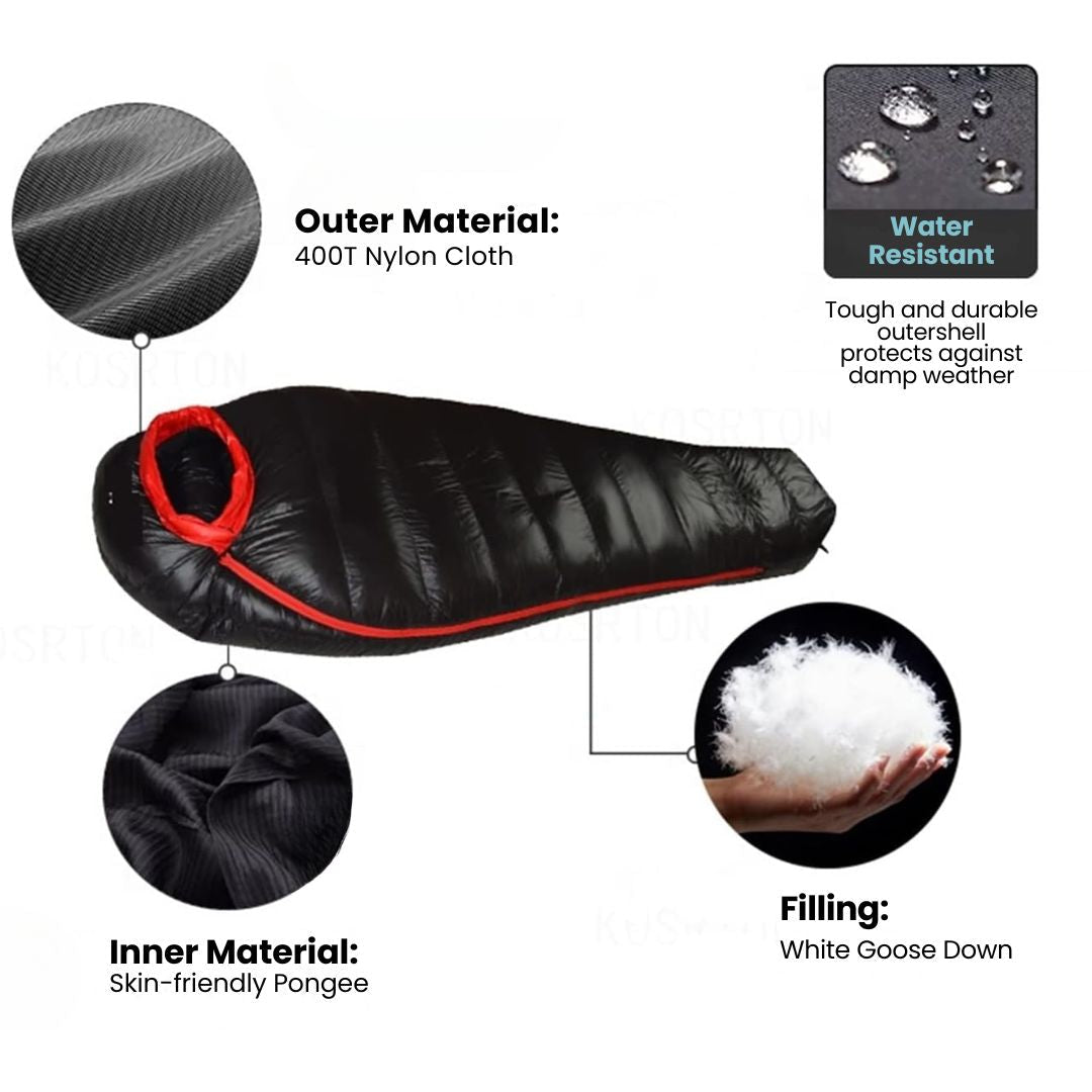 Isolierter Winterschlafsack für Camping bei kaltem Wetter und Outdoor-Abenteuer