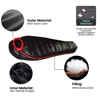 Isolierter Winterschlafsack für Camping bei kaltem Wetter und Outdoor-Abenteuer