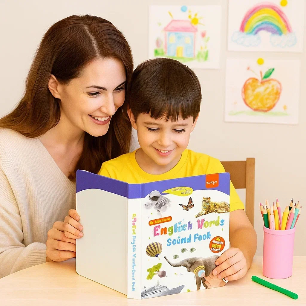 Interaktives Englisch-Lernbuch für Kinder mit Audio-Aktivitäten
