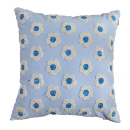 Jacquard-kussenhoes met geweven zonnebloempatroon en verborgen ritssluiting