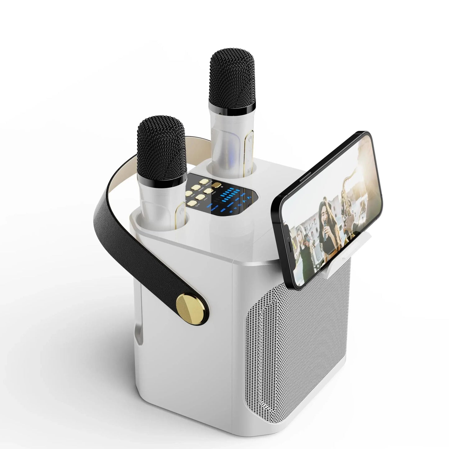 Głośnik karaoke Bluetooth – dźwięk 360° z podwójnymi mikrofonami