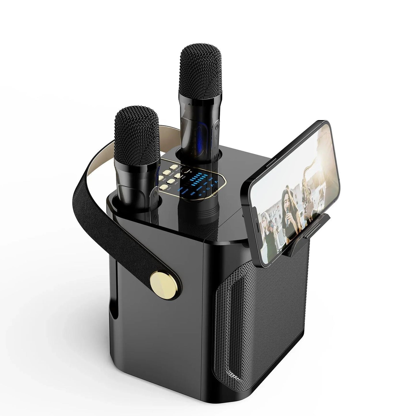Głośnik karaoke Bluetooth – dźwięk 360° z podwójnymi mikrofonami