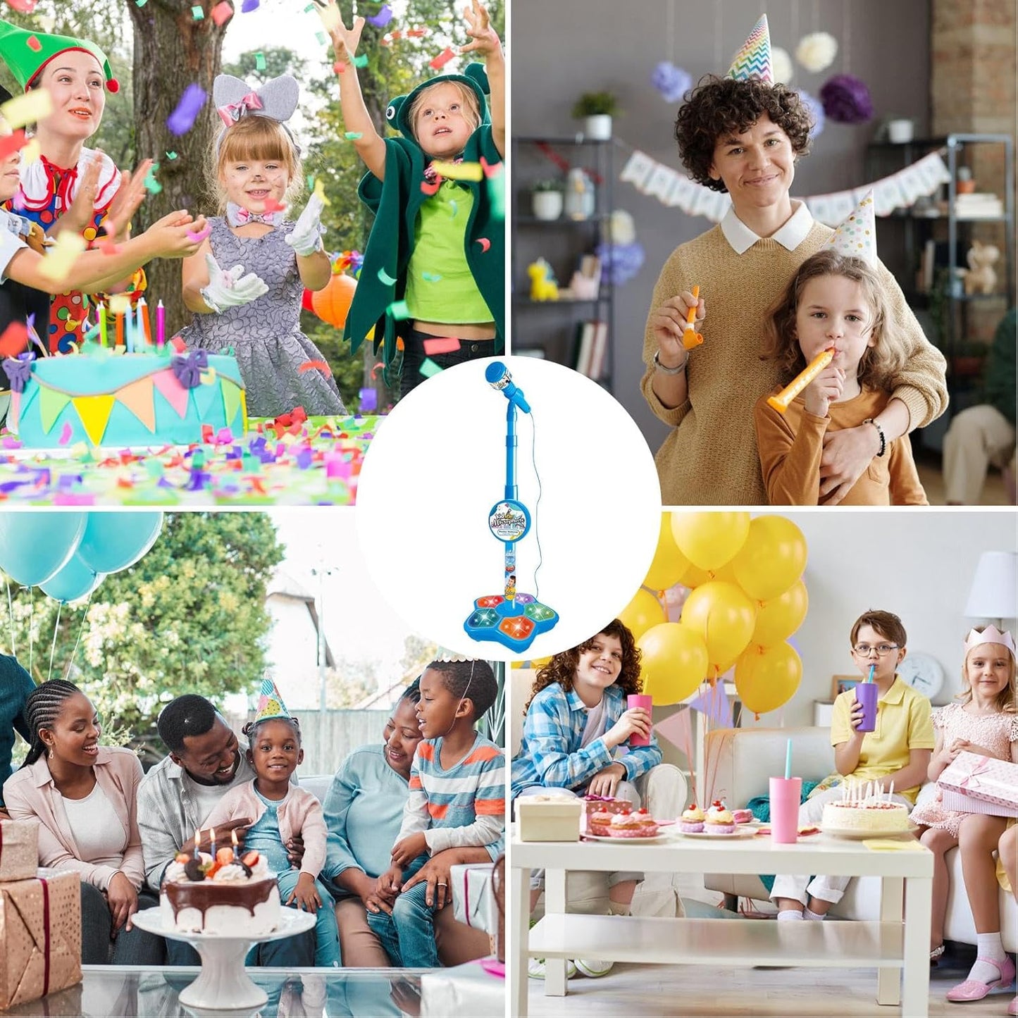 Kinder Karaoke Mikrofon mit Verstellbarem Ständer Musikspielzeug