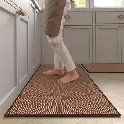 Sæt med 2 køkkenmåtter – skridsikre ergonomiske måtter med overflade, der er nem at rengøre