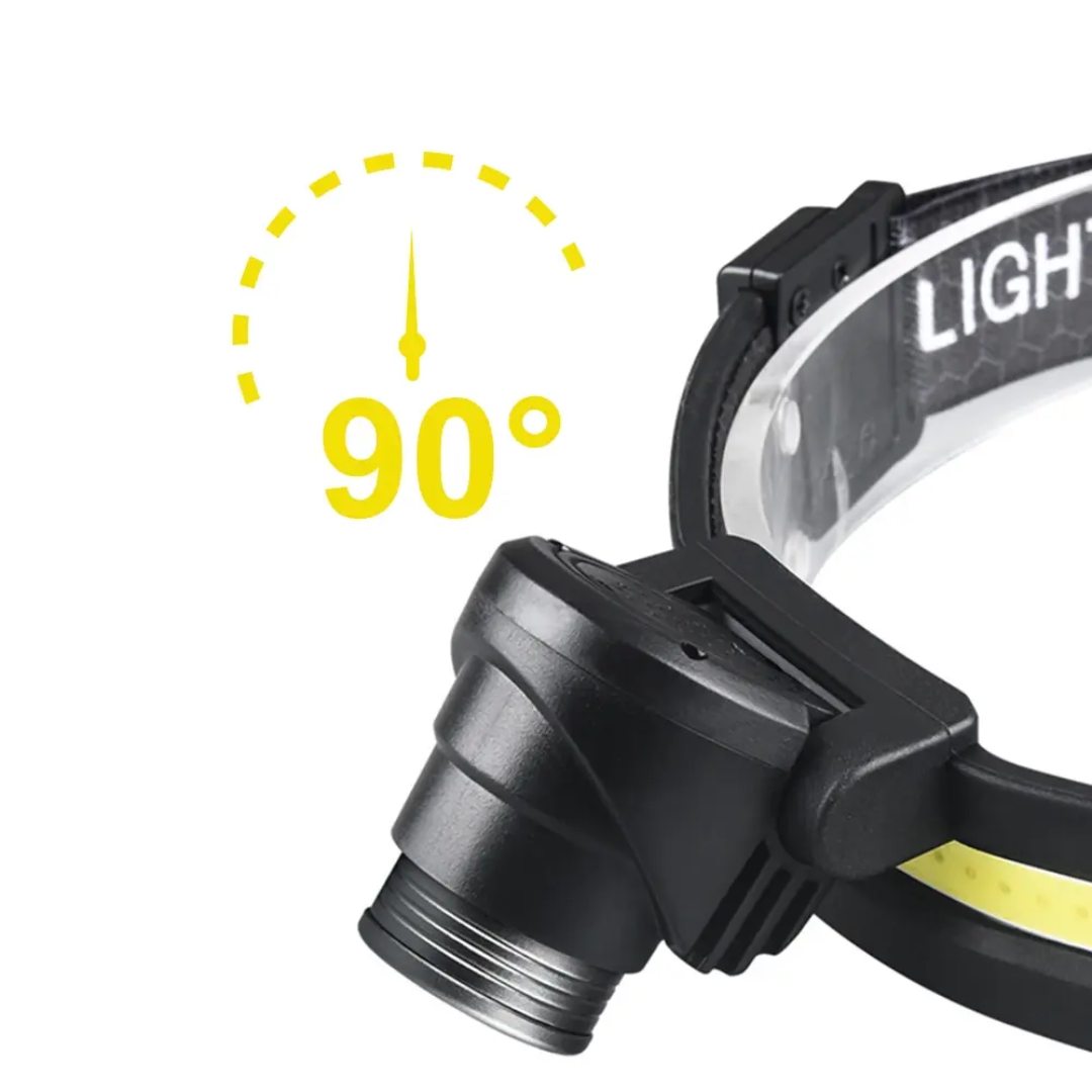 Sensor LED Stirnlampe – Teleskopisch, Wiederaufladbar & Wasserdicht