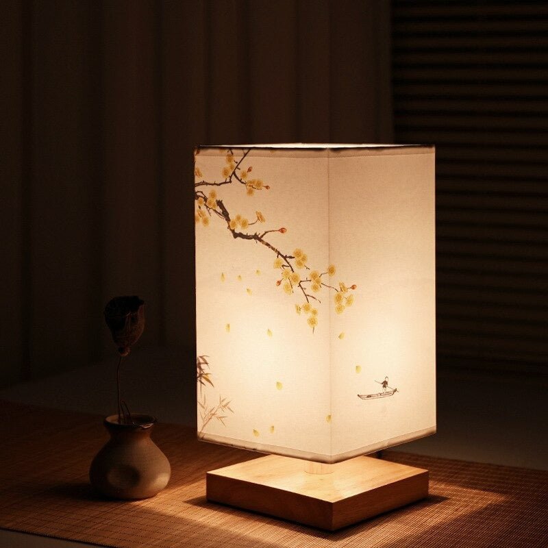 Kyomi Japandi Wooden Table Lamp Minimalist Ambient Light