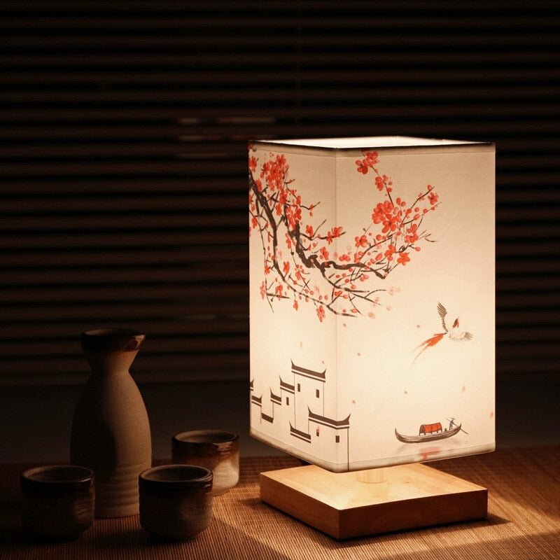 Kyomi Japandi Wooden Table Lamp Minimalist Ambient Light