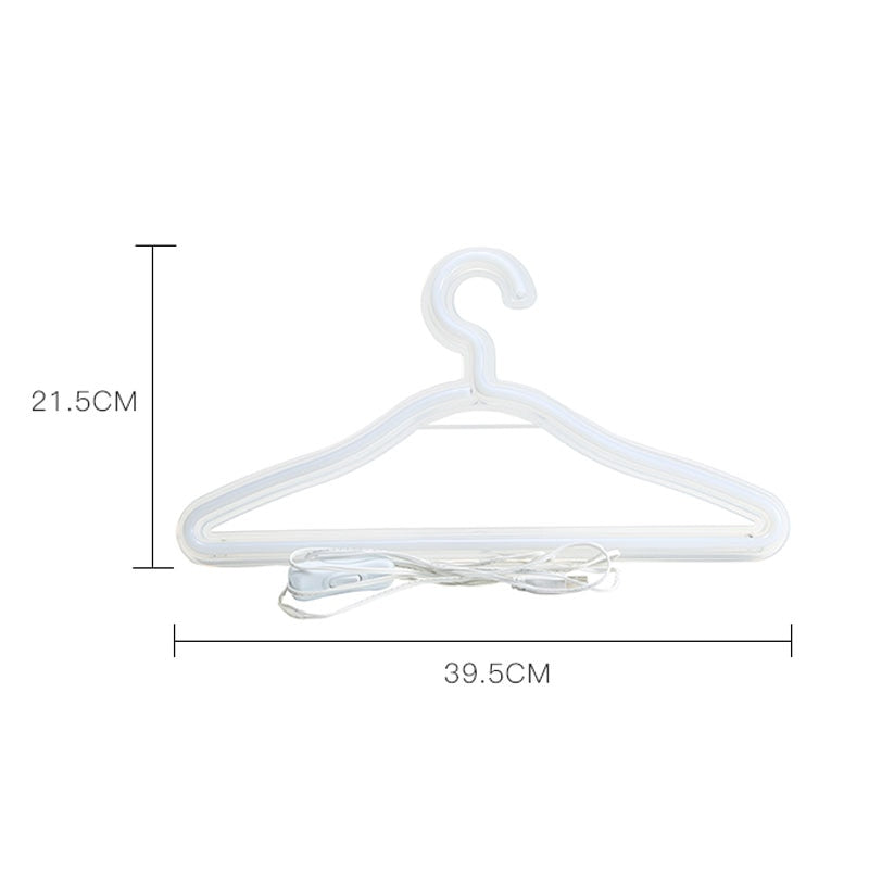 LED-Kleiderbügel mit Neonbeleuchtung und USB-Aufladung