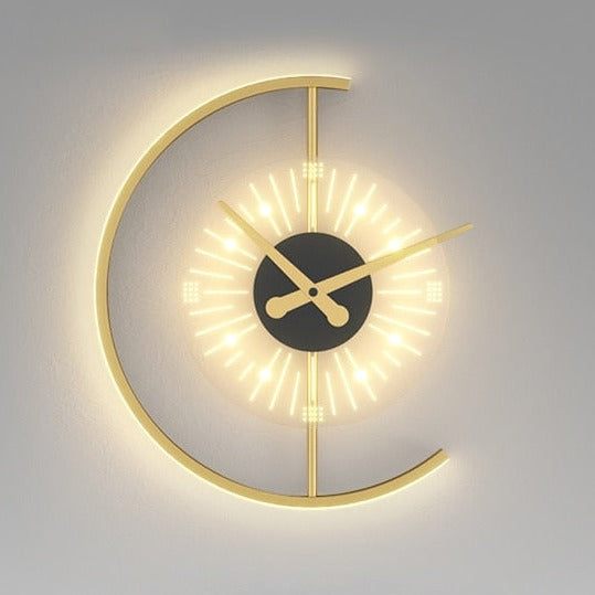 LED-Wanduhr mit minimalistischem Design und neutralweißer Anzeige