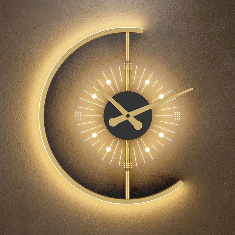 LED-Wanduhr mit minimalistischem Design und neutralweißer Anzeige