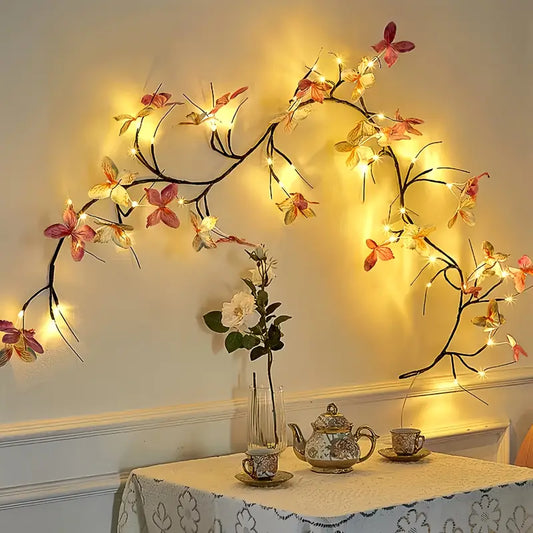 LED Wilgentak Sfeerverlichting Boom met Vlinderdecoratie
