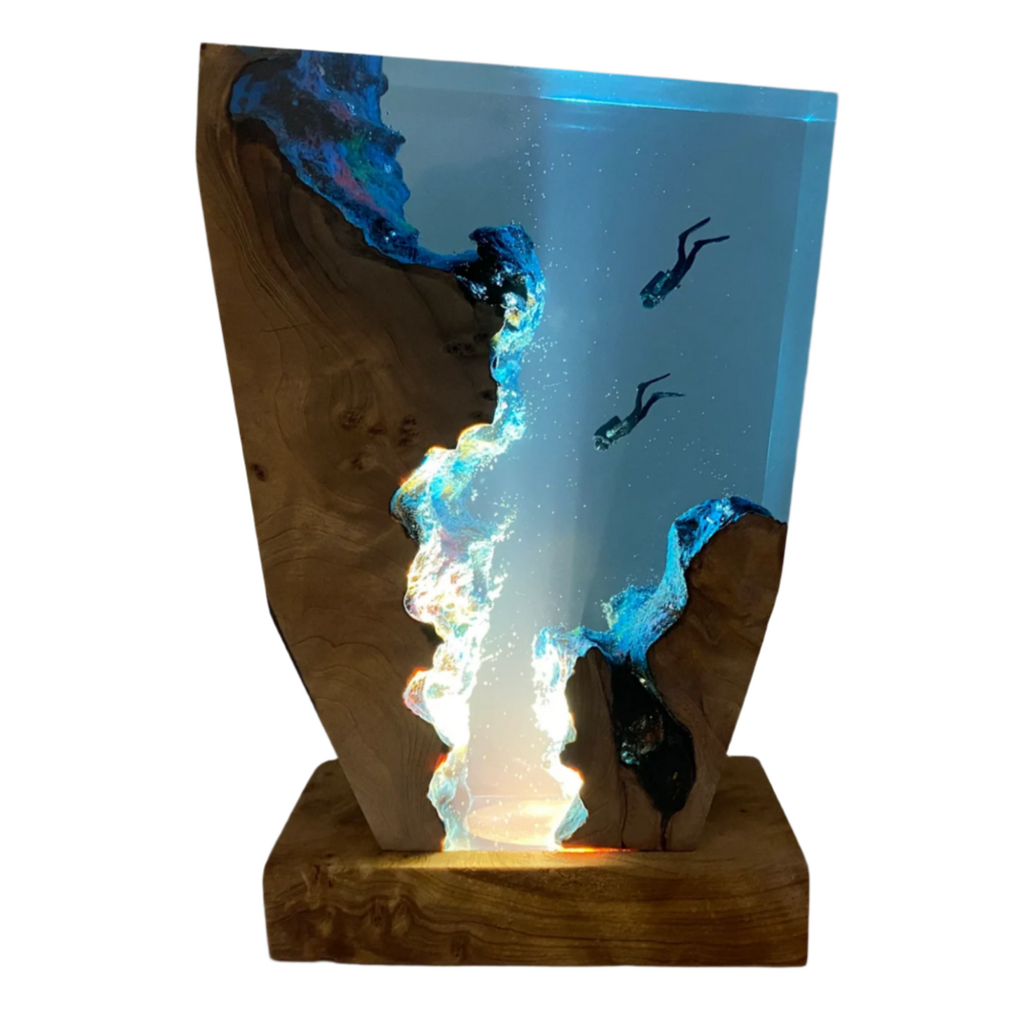 Lampada Subacqueo ręcznie robiona lampa z żywicy oceanicznej z miękkim światłem ambientowym