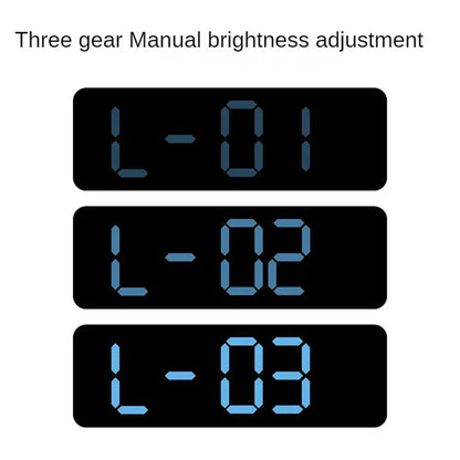 Large Digital LED Clock with Temperature Humidity Display Dual Alarm Adjustable Brightness